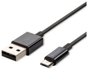 V-TAC Καλώδιο MICRO USB 1m Μαύρο Silver Series 8485 V-TAC