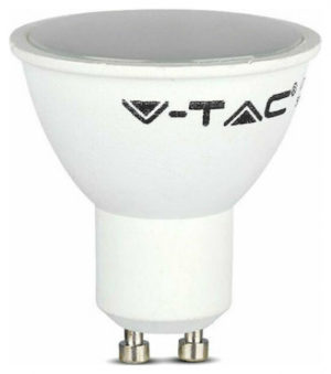 V-TAC Σποτ LED GU10 SMD 4.5W 230V 100° 400lm IP20 Milky Cover Ψυχρό Λευκό 211687