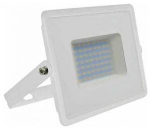 V-TAC Προβολέας LED 50W Φυσικό Λευκό 4000K PF>0.9 4300lm 100° IP65 Λευκό Σώμα 215962