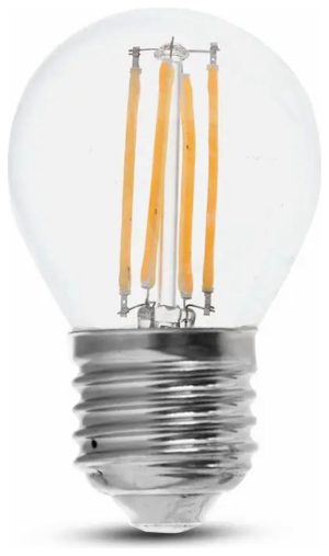 V-TAC Λάμπα LED E27 Μπαλάκι Filament 6W Ψυχρό λευκό 6400K Γυαλί διάφανο (130 LM/W) 2853