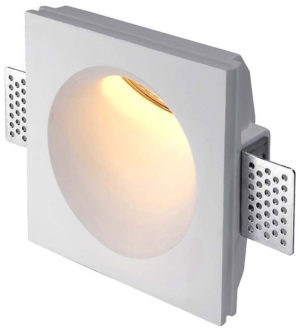 V-TAC Γύψινο Επιτοίχιο Χωνευτό Φωτιστικό για GU10 LED Τετράγωνο Άσπρο 6772
