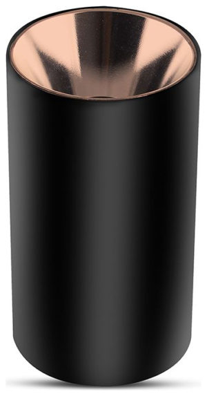 V-TAC Επιφανειακό φωτιστικό spot GU10 με στρογγυλό μαύρο και ροζ χαλκό σώμα SKU 8997