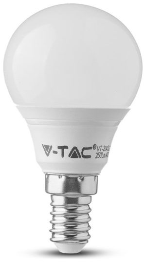 LED V-TAC Λάμπα Ε14 μπαλάκι 4W (P45) 320lm Ψυχρό Λευκό 4124