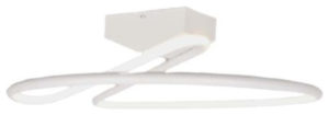 V-TAC Μοντέρνα Μεταλλική Πλαφονιέρα Οροφής με Ενσωματωμένο LED σε Λευκό χρώμα