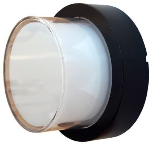 V-TAC LED Φωτιστικό Τοίχου Απλίκα Μαύρο Στρογγυλό Αδιάβροχο 12W Θερμό Λευκό 8541