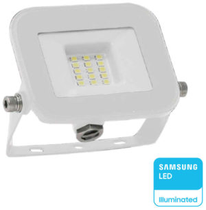 V-TAC Προβολέας LED SMD 10W 735lm 115° IP65 Samsung Chip PRO-SERIES Άσπρο Σώμα Άσπρο Γυαλί Ψυχρό Λευκό 10013