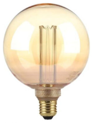 V-TAC Λάμπα LED E27 G125 Special Art Filament 4W θερμό λευκό 3000K γυαλί amber SKU: 217475