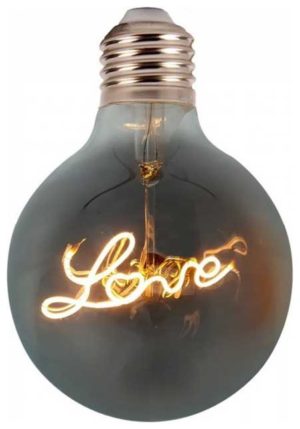LED V-TAC Λάμπα E27 Special Filament (LOVE) 5W Σφαιρική G125 Amber Θερμό Λευκό 2200K sku2700