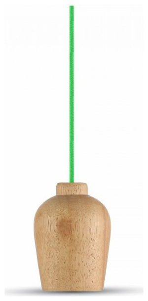 Κρεμαστό Φωτιστικό Ξύλινο V-TAC με Πράσινο Καλώδιο και ντουί Ε27 3725