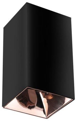 V-TAC Φωτιστικό Σποτ Οροφής για GU10 LED IP20 74x74x140mm Πλαστικό Τετράγωνο Μαύρο-Ροζ Χρυσό Σώμα 8993