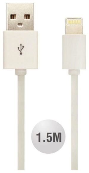 V-TAC Καλώδιο USB iPhone MFI 1,5 μέτρο Λευκό 8453