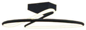 V-TAC Μοντέρνα Μεταλλική Πλαφονιέρα Οροφής με Ενσωματωμένο LED σε Μαύρο χρώμα