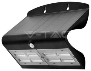 Ηλιακό Φωτιστικό LED V-TAC 6.8W με Αισθητήρα Solar Wall Light Φως Ημέρας 4000K Μαύρο 8279
