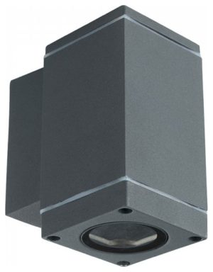 Φωτιστικό Τοίχου Σποτ Μονό V-TAC Αλουμινίου Γκρι Τετράγωνο με Ντουί GU10 220V 8626