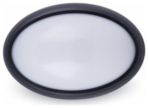 LED V-TAC Φωτιστικό Πλαφονιέρα 8W Οβάλ Μαύρο Θερμό Λευκό