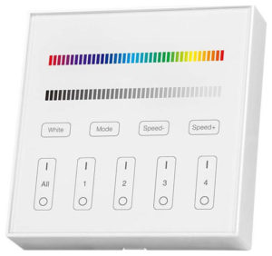 V-TAC Επιτοίχιο Controller Αφής WiFi 4 Ζωνών για Ταινίες LED RGB+W Άσπρο 2917