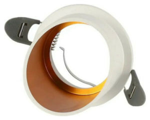 V-TAC Χωνευτό φωτιστικό Spot GU10 στρογγυλό λευκό & χρυσό 6682