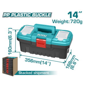 Εργαλειοθήκη Πλαστική TOTAL 14 Με Πλαστικά Κουμπώματα ( TPBX0141 )