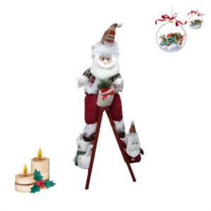 Διακοσμητικός Χριστουγεννιάτικος Άγιος Βασίλης με Σκάλα