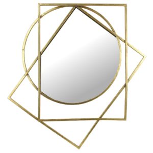 Καθρέπτης ArteLibre Χρυσό Μέταλλο 63x3x73cm