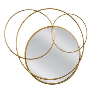Καθρέπτης Τοίχου ArteLibre ALMIEL Χρυσό Μέταλλο/Γυαλί 57x3x57cm