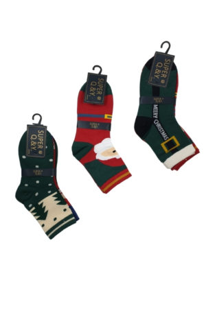 Χριστουγεννιάτικες Κάλτσες 3 Ζεύγη 0270 - ΠΟΛΥΧΡΩΜΟ