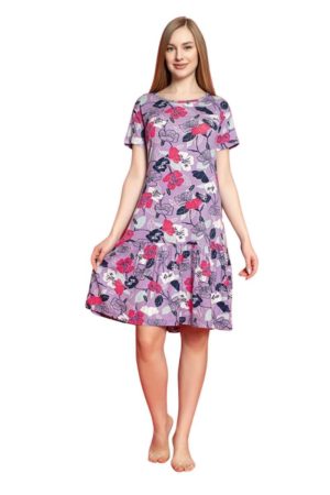 Φόρεμα Homewear Κοντό Μανίκι R5117 - ΜΩΒ