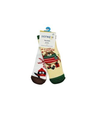 Χριστουγεννιάτικες Παιδικές Κάλτσες Αντιολισθητικές Σετ 2 τμχ. 4900 - ΠΟΛΥΧΡΩΜΟ