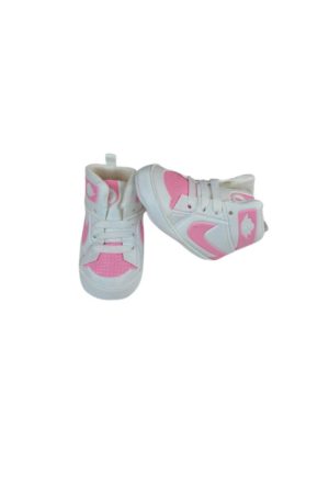 Παπούτσια Αγκαλιάς με Κορδόνια R0615 - ΛΕΥΚΟ-ΡΟΖ