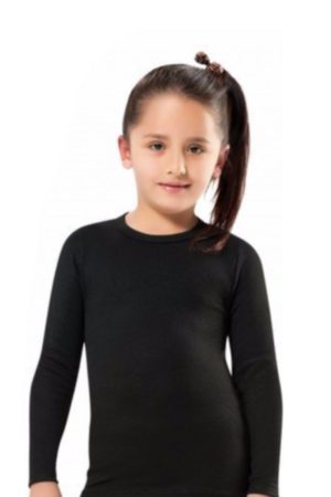 Ισοθερμικό Παιδικό Μπλουζάκι Με Μακρύ Μανίκι W2005 - ΜΑΥΡΟ
