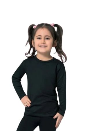 Ισοθερμικό Παιδικό Μπλουζάκι Με Μακρύ Μανίκι W0441 - ΜΑΥΡΟ