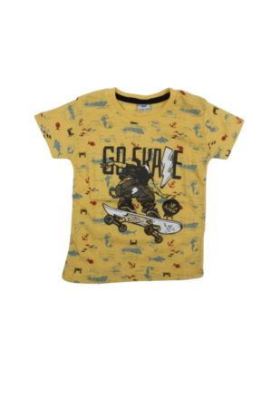 Παιδική Κοντομάνικη Μπλούζα Για Αγόρι 02-7836 - ΚΙΤΡΙΝΟ