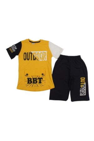 Σετ Παιδικό Μπλουζάκι Παντελονάκι Outdoor R7101 - ΚΙΤΡΙΝΟ
