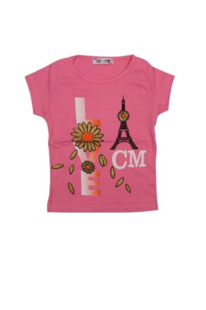 Παιδική Κοντομάνικη Μπλούζα Για Κορίτσια 02-2021 - ΡΟΖ