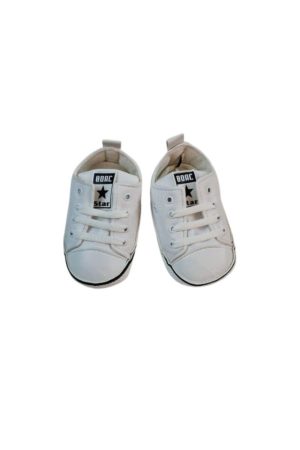 Παπούτσια Αγκαλιάς Δερματίνη Με Κορδόνια J0628 - ΕΚΡΟΥ