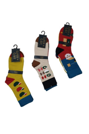 Χριστουγεννιάτικες Κάλτσες 3 Ζεύγη 0268 - ΠΟΛΥΧΡΩΜΟ