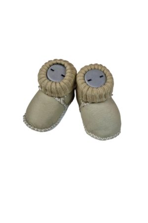 Βρεφικά Παπούτσια Αγκαλιάς Δερμάτινα J0121 - ΓΚΡΙ