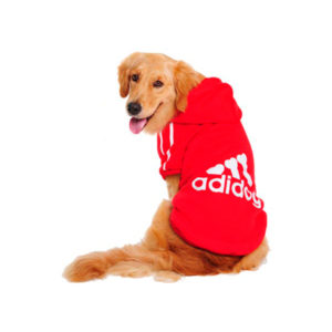 Φούτερ με Κουκούλα Adidog για Σκύλο Κόκκινο L: 30cm