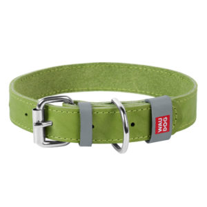 Collar Περιλαίμιο Δερμάτινο Πράσινο Πλάτος: 15 mm Μήκος: 27-36 cm