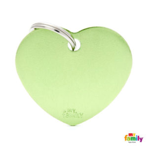 My Family Ταυτότητα Πράσινη Μεγάλη σε Σχήμα Καρδιάς
