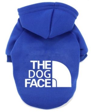Φούτερ με Κουκούλα The Dog Face για Σκύλο Μπλε XL: 32cm