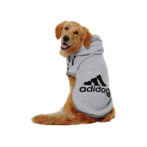 Φούτερ με Κουκούλα Adidog για Σκύλο Γκρι XL: 35cm