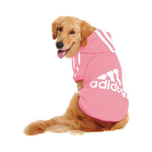 Φούτερ με Κουκούλα Adidog για Σκύλο Ροζ XXL: 40cm