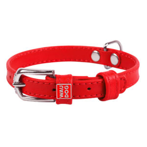 Collar Περιλαίμιο Δερμάτινο Glamour Κόκκινο 21-29 cm