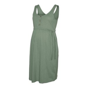 Καλοκαιρινό φόρεμα εγκυμοσύνης πράσινο λαδί 20020355 Mamalicious