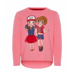 Παιδική μπλούζα οργανική Κορίτσια ροζ Name It