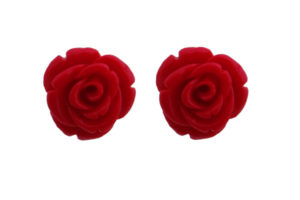 Jt Ασημένια vintage σκουλαρίκια τριαντάφυλλα