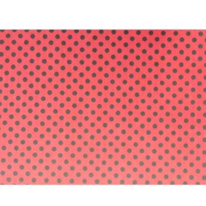 Χαρτόνι 50x70cm Πουά Κόκκινο με Μαύρες Βούλες (Διπλής Όψης)