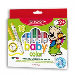 Μαρκαδόροι για μωρά FIBRACOLOR BABY COLOR Superwashable 10 χρώματα