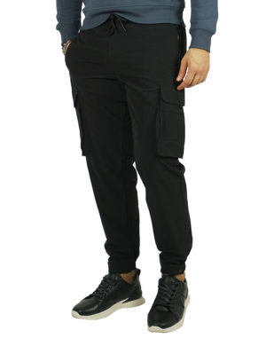 Jack & Jones Ανδρικό Παντελόνι Μαύρο Regular Fit (12216539) (85% Νάυλον, 15% Ελαστάνη)